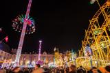 Highlights der Herbstmesse 2017 auf dem Kasernenareal: Condor – das höchste transportable Kettenkarussel der Welt – und der knallgelbe “Rock & Roller Coaster”, die bis dahin grösste mobile Achterbahn, die je in Basel war.