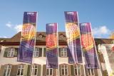 Jubilähumsfahnen auf dem Münsterplatz